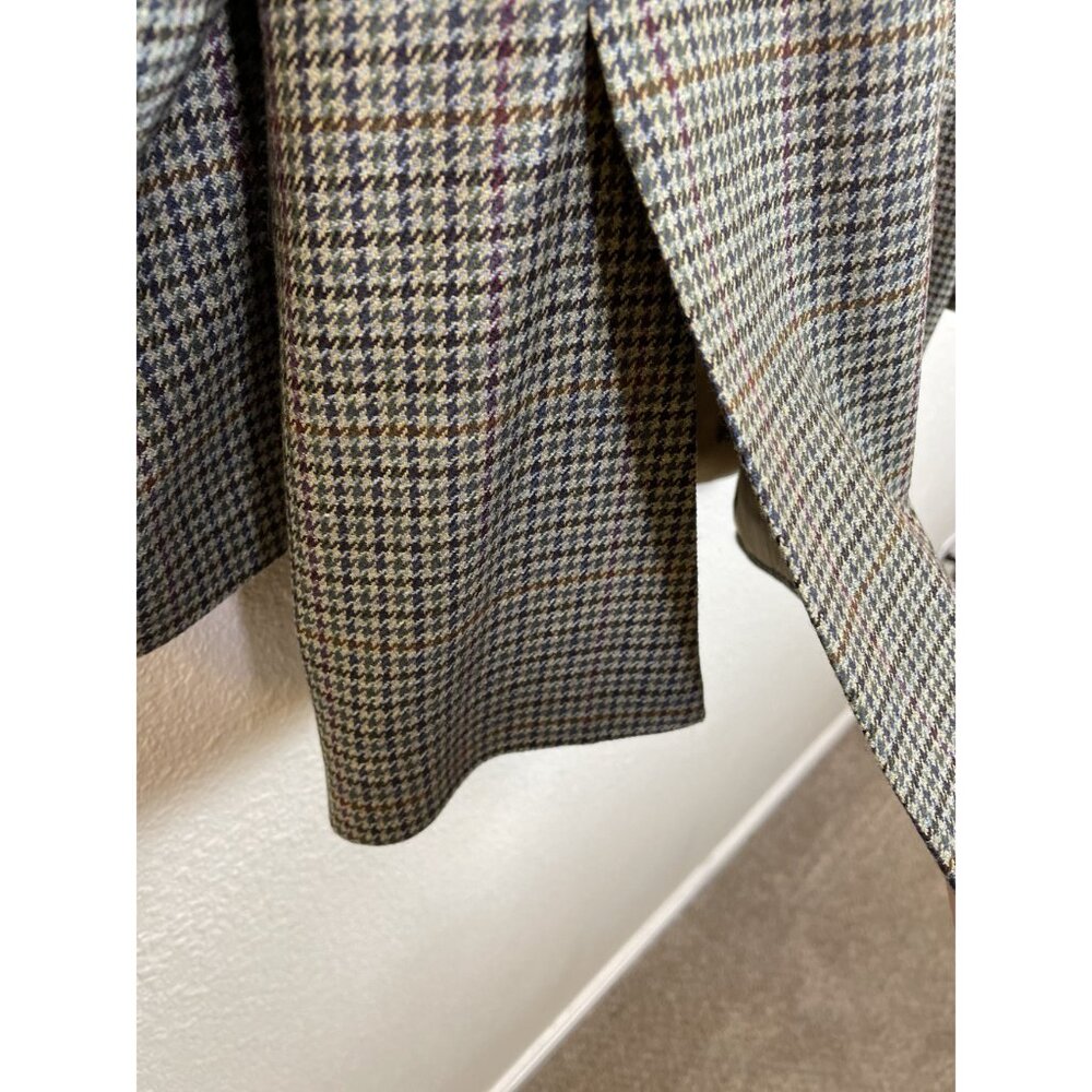Burberrys Houndstooth Sport Coat Blazer 44R 2 Button Vintage - Picture 9 of 10